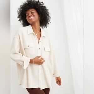 Aerie Lumberjane Waffle Shirt (Heather Frost)